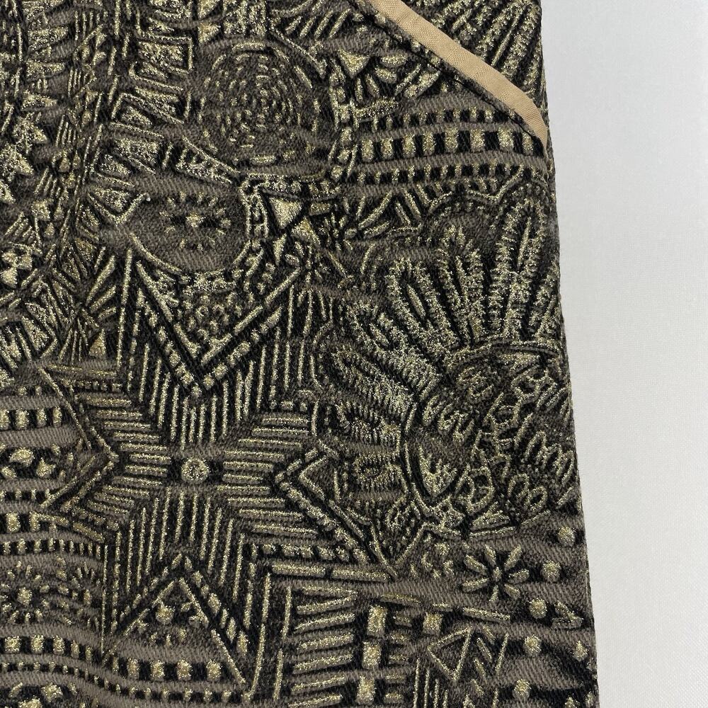 Cache Size 4 Textured Flare Boho Pants Geometric … - image 5